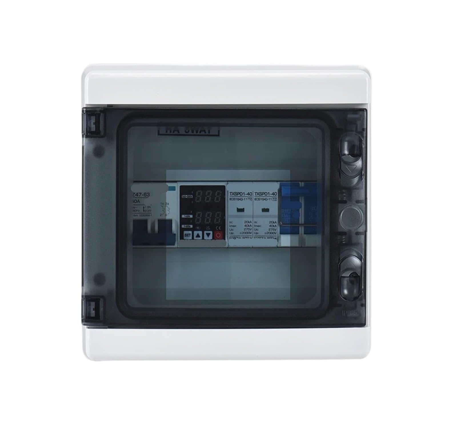 Mini-Photovoltaik-PV-AC-Verteilerkasten, Wechselrichter-Seitenanschluss, wirtschaftlicher, netzunabhängiger Anschlusskasten(B,MCB 2P 40A)