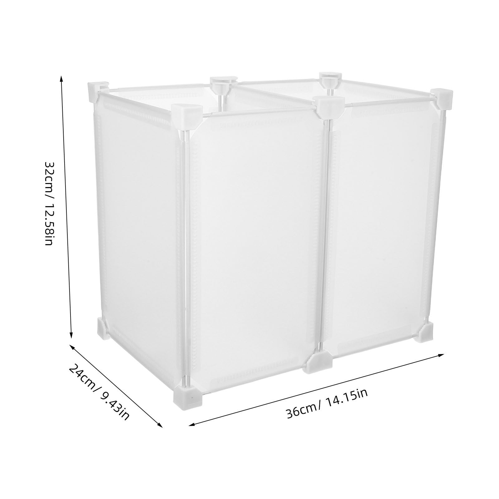 BESTYASH Organizer per Congelatore in Plastica Bianco con Ripiano Incorporato per Organizzazione Alimenti e Depositi