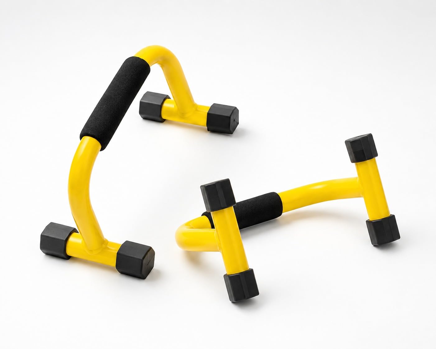 Metal Push Up Bar with Foam Handles, Push Up Stand for Gym & Home Exercise, Stable Dips Workout Bars for Men & Women, Non-Slip Fitness Equipment, Yellow, Pair-picture-32