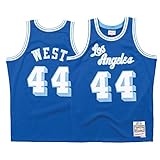 Mitchell & Ness Los Angeles Lakers Jerry West Throwback Road Swingman Jersey Blue (Small)