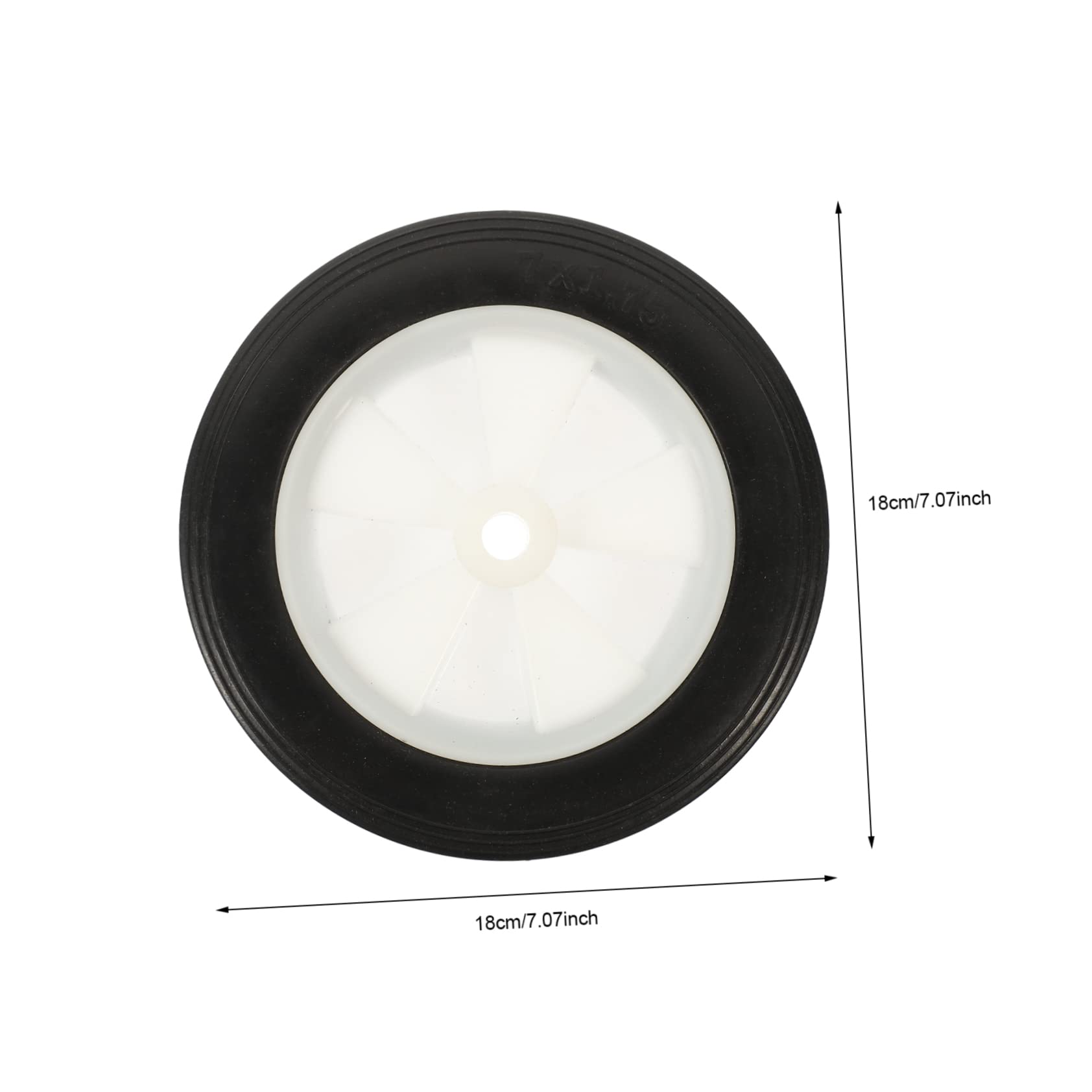 Ruedas de Goma Silenciosas de 7 Pulgadas para Cortacésped | 2 Piezas, Color Negro, Rotación Flexible, Pp Combinado, Repuestos para Herramientas de Jardinería