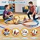VATOS Slotcar Rennbahn Set für Jungen 5-7- Manuelle Beschleunigung Kinder Slot Machine Racing Track mit 360-Grad-Strecke, DIY Katapult Achterbahn 3 4 5 6 7 8 9 10 Jungen Mädchen Urlaub Geschenk