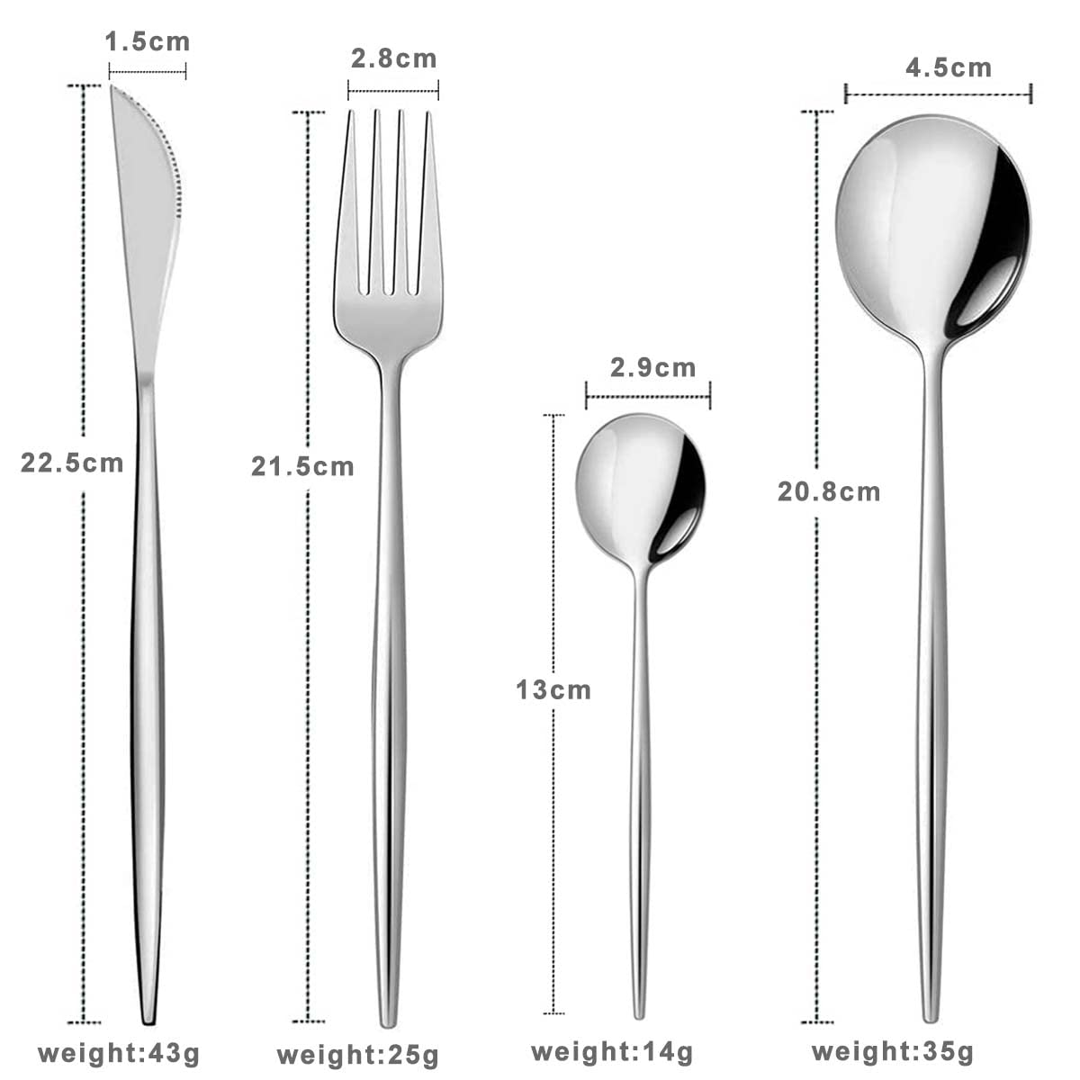 Set Posate Da Viaggio In Acciaio Inox - 5 Pezzi Con Custodia In Paglia, Ecologico E Portatile - Foto 8