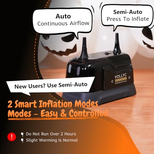 VOLLYC Electric Balloon Inflator Dual Nozzle
