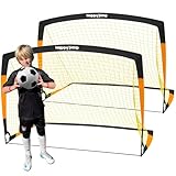 Happy Jump Soccer Goal Soccer Net for Kids Backyard 5x3.6ft, 2 Set