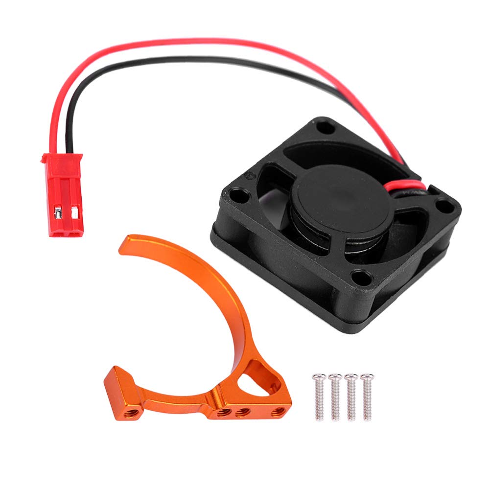 Lybunair 540 550 RC Motor Cooling Fan Set - Dual Size Heatsink with 25MMx25MM / 30MMx30MM 5V Fans for 1:10 RC Engine Motor (30 * 30MM 5V with Accessories)