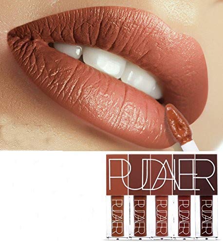 DRMODE Matte Liquid Lipstick Set 5 Colors Long Lasting Waterproof Velvet Lip Gloss Liquid Lipstick Set Beauty Makeup Cosmetic