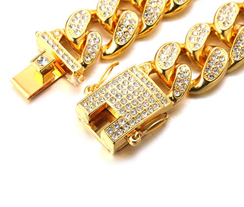 HALUKAKAH Catena d'oro per Uomo,Catena a Cubana da...