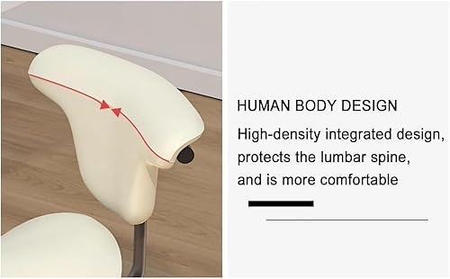 Miniatura 8 de Taburete giratorio de piel sintética ajustable con ruedas, silla de salón de belleza, altura ajustable de 264 libras, capacidad de carga de 264