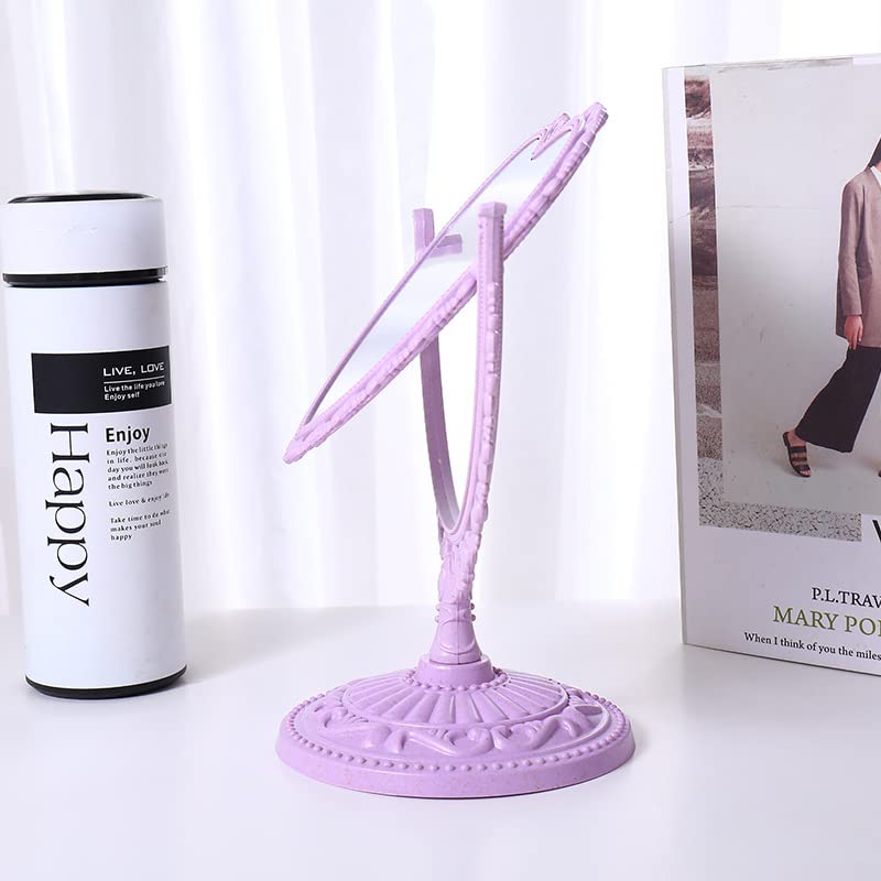 Espejo de maquillaje con forma de corazón para mesa miniatura 4