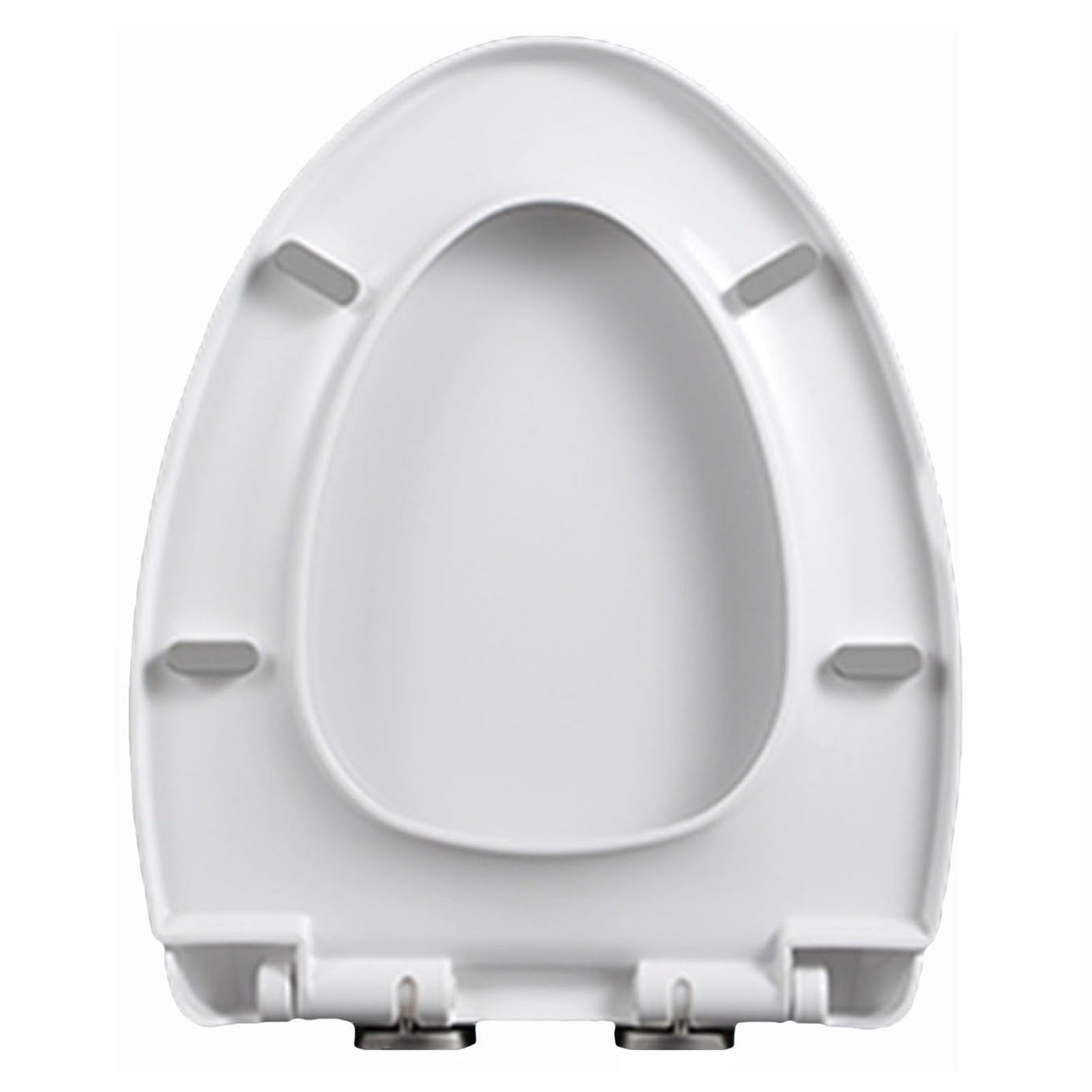 Giural 38.5x46cm,Elongated Toilet Seat Soft Close, V Shape Toilet Seats with Slow Close And Quick-Release Easy To Clean, White