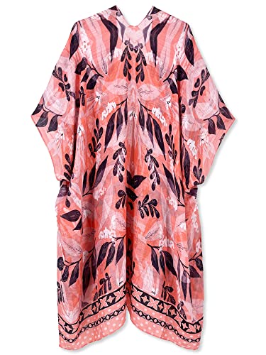 Image of Spicy Sandia Kimonos for Women Floral Beach Cover Up Loose Swimsuit Bathing Suit Coverup Cardigan for Summer Swimwear