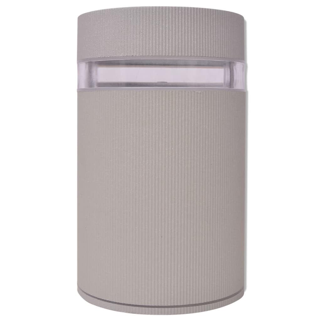 Casa & Giardino articolo-Outdoor Semicilindrico Applique Grigio Alluminio