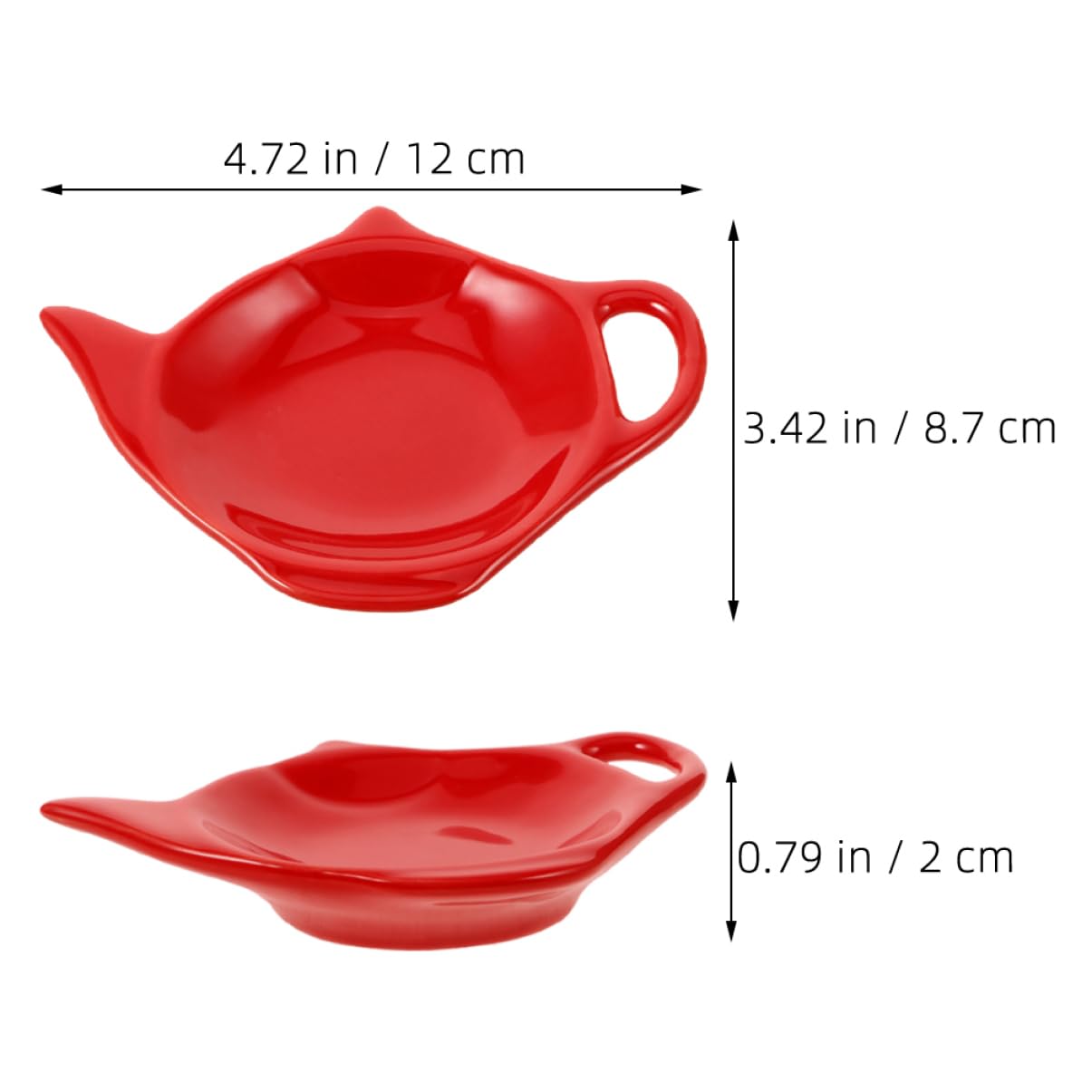 Mikinona Tea Bag Holder Organizer Porcelain Teapot Shape Tray Countertop Accessory Perfect for Tea Gatherings