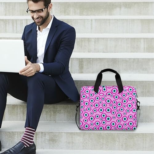 Maletín bandolera para laptop 15.6" rosa miniatura 3