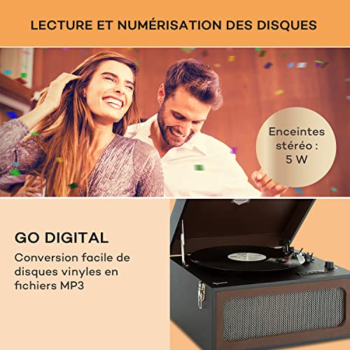 AUNA Sarah Ann – Platine Vinyle, Tourne Disque, 33, 45 et 78 t/MN, Design Mallette, Pieds Amovibles, Enceintes stéréo… - Les Beatles, Paul McCartney, John Lennon, RIngo Starr, George Harrison AUNA Sarah Ann - Platine Vinyle, Tourne Disque, 33, 45 et 78 t/MN, Design Mallette, Pieds Amovibles, Enceintes stéréo… – Image 4