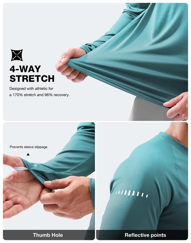Men's Sun Protection Long Sleeve Shirts UPF 50+ - Image 6