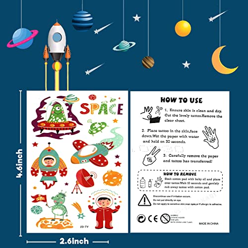 Image of Party Propz Space Theme Birthday Decoration Tattoos For Kids - 5 Sets for Space Birthday Party Supplies /Space Theme Return Gifts for kids /Astronaut Theme Birthday Decoration