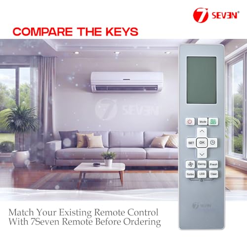 Image of 7SEVEN Compatible of Blue Star Ac Remote Original RG10Y1(F) /BGEF RG10A /BGEFU1 RG10A10B2S /BGEF RG10A2B2S /BGEFU1 RG10A2B2S /BGCEF Model 257 Ensure to Match with Genuine Remotes Replicate Exactly