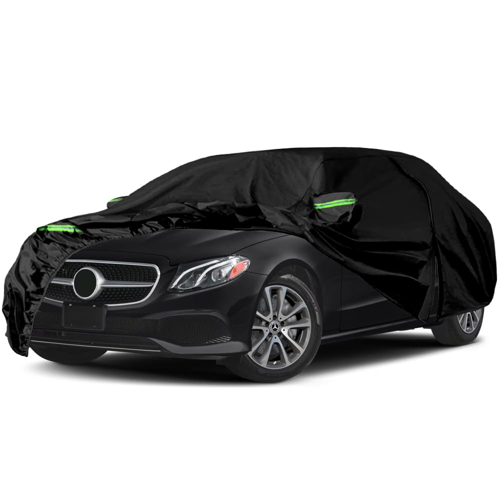 Funda Coche Exterior Compatibles con Mercedes Clase E (W211 W212 W213) 2006-2023, Cubierta para Coche Impermeable, Coberturas Completas con Tira Reflectante