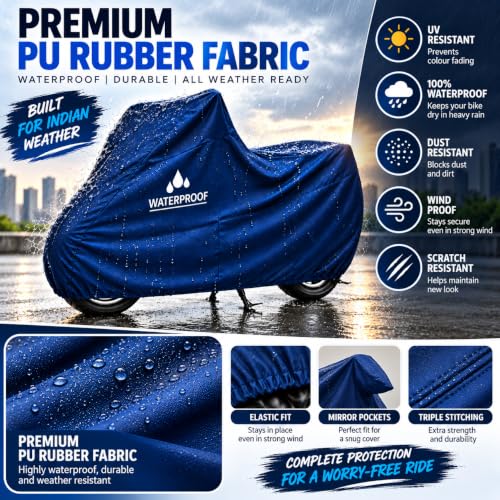 Generic Magic Waterproof Bike Cover for Honda Activa 110, Blue - Image 7