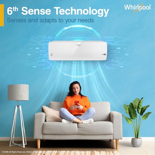 Image of Whirlpool 1.0 Ton 3 Star, New star rated, Magicool Inverter Split AC (MAGICOOL 10T 3S INV CNV S6K1PP0, Copper, Convertible 4-in-1 Cooling Mode, HD Filter White)
