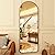 HARRITPURE 64"x21" Arched Full Length Mirror Floor Mirrors with Aluminum Alloy Frame Free-Standing Wall Mounted or Leaning Large Bedroom Dressing Mirror Modern & Contemporary Decor for Home,Black