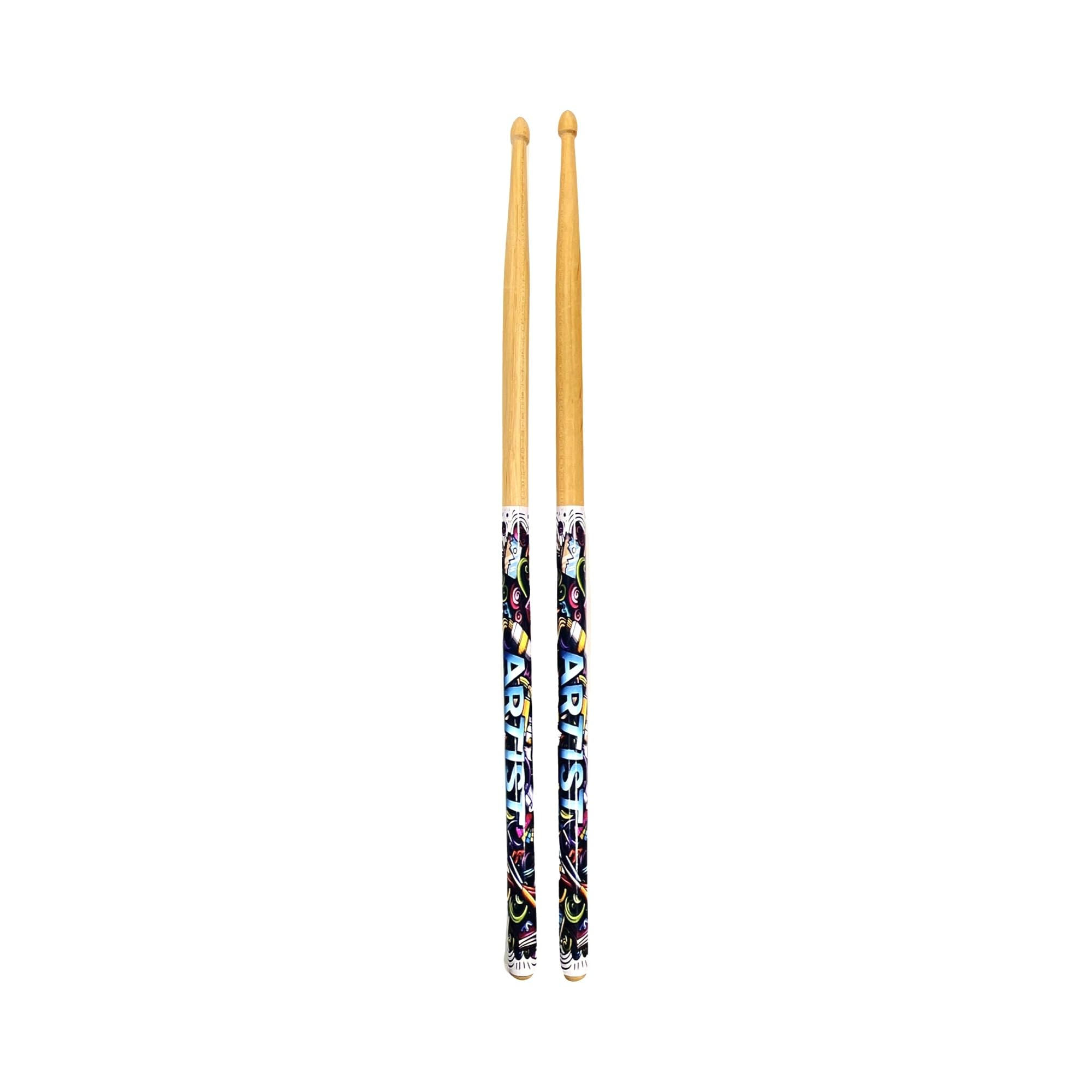 Rhythm Pro Graphics Designer Series (ARTIST) Drum Sticks For Drums & Octapads (7A)-image-13