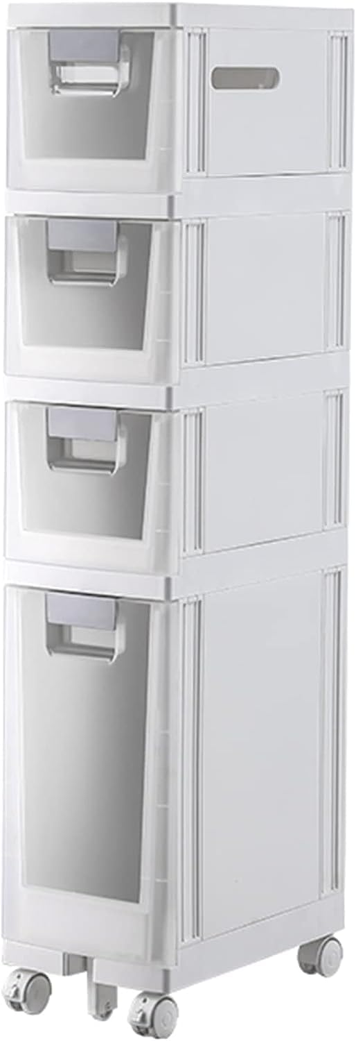 Mueble de baño de 8.3 pulgadas (ancho), organizador de baño, mueble para Papel higiénico, Ideal para cocina, Sala de estar, habitación Infantil o rincón de oficina (Blanc