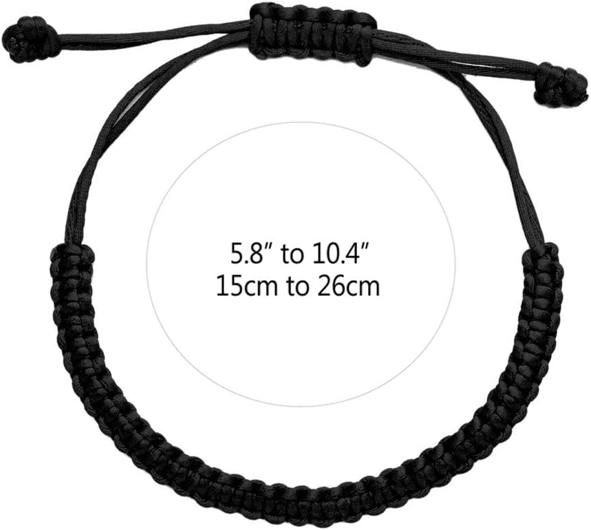 kelistom Handmade String Bracelet for Women Men Simple Red Black Braided Adjustable Charm Bracelets Minimalist Jewelry