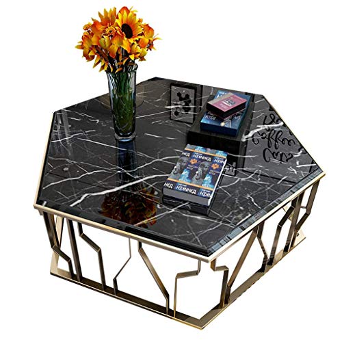Nordic Marble Coffee Table, Living Room Simple Hexagonal Wrought Iron Nordic Marble Coffee Table, Living Room Simple Hexagonal Wrought Iron