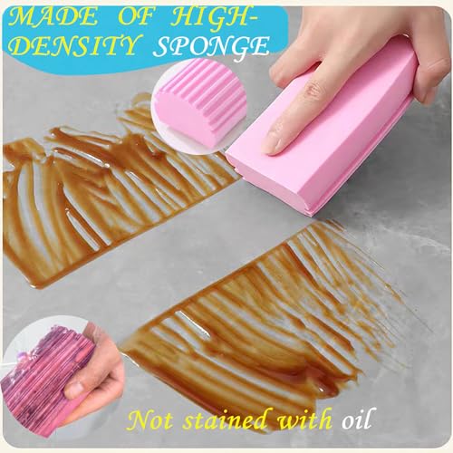 Image of 6pcs Damp Clean Duster Sponge, Reusable Wet Duster Sponge,Multiple Colors of Cleansing and Dusting Tools to aces from, Suitable for Housework, Doors, Windows, Glass, Vents, Blind Dusters