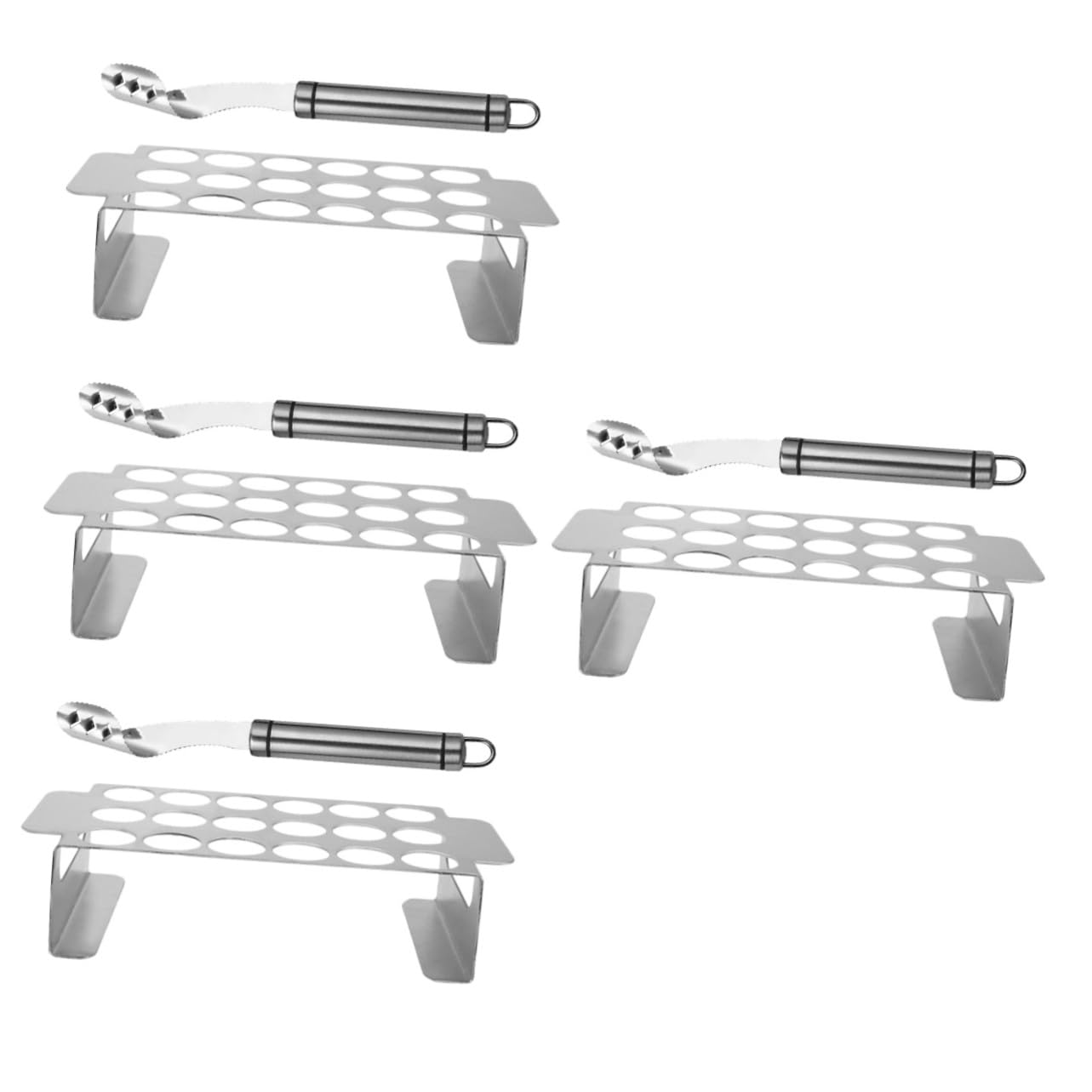 Gatuida 4 Ensembles Outil de Barbecue Poivre Outils de Grill jalapenos Grille Barbecue ustensile de Cuisine Un Barbecue casier à Poivre Accessoires pour fumoir Barbecue Acier Inoxydable