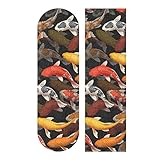 Kigai 3D Koi Fish Skateboard Grip Tape Deck Sandpaper for Rollerboard 10' x 44'
