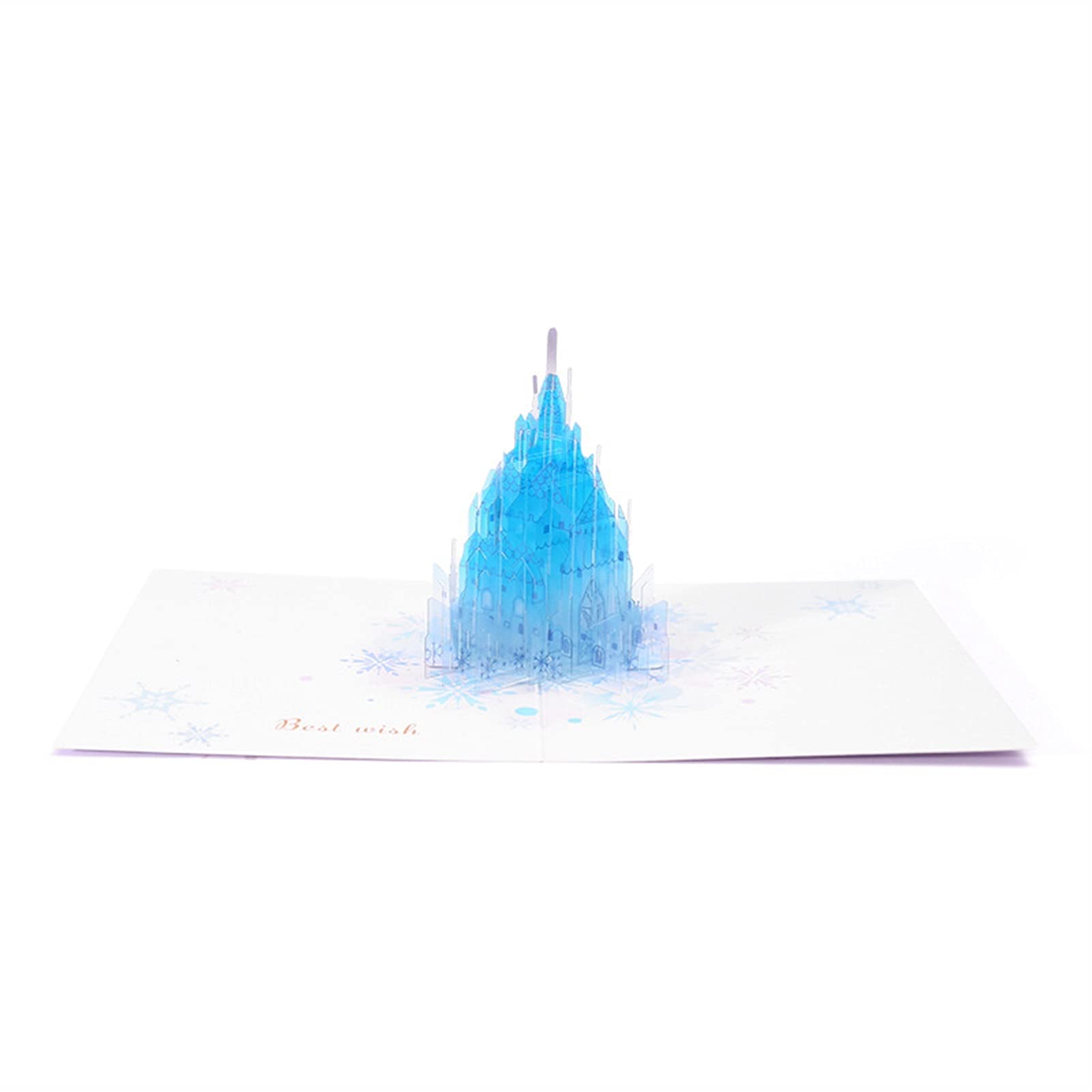 Grußkarte Geburtstagskarten 3d handgefertigte hohle Schnitzerei PVC Traum Kristall Castle Pop Up Papier Grußkarten Best Wunsch Postkarte Kinder Geburtstagsfeiergeschenk Geburtstagskarte