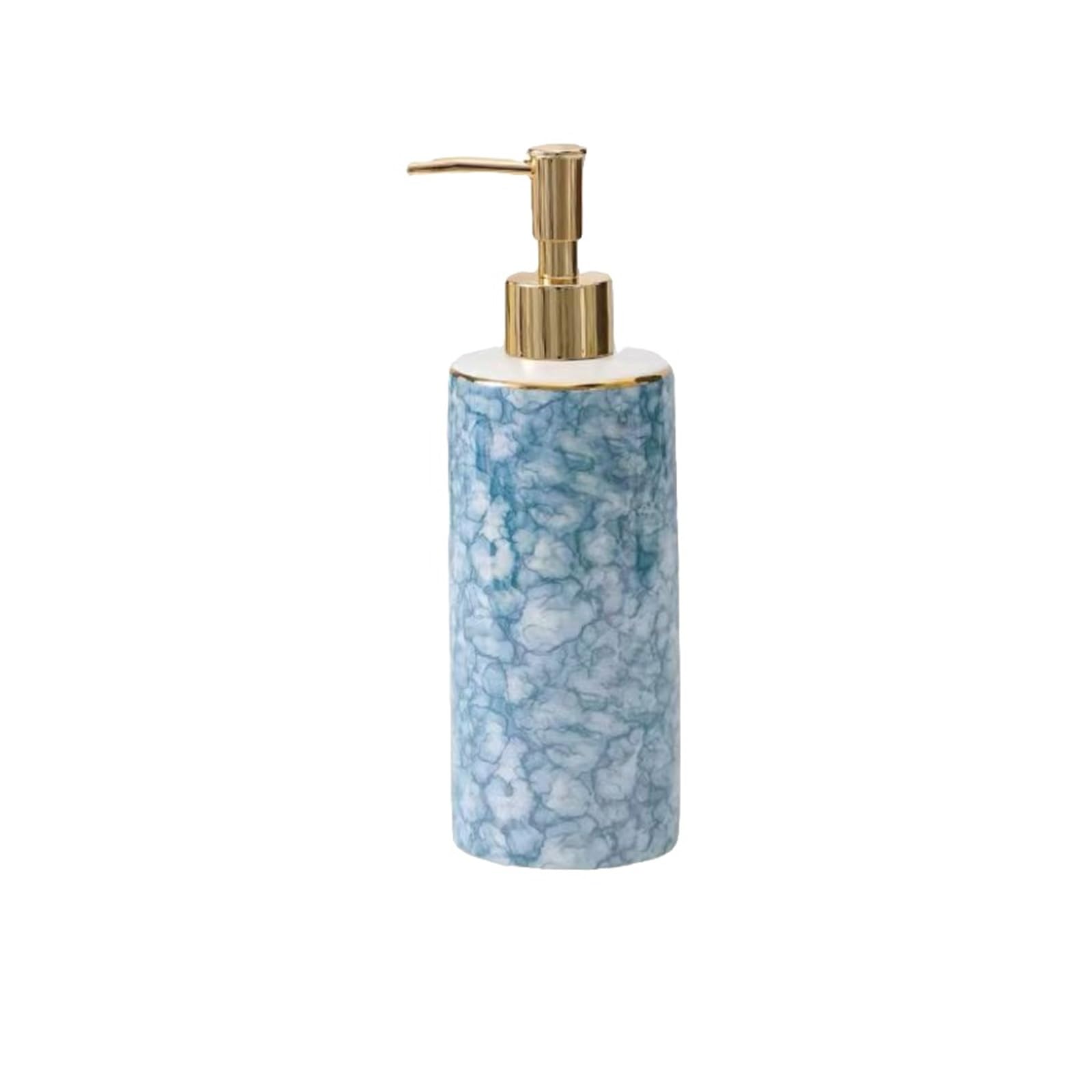 WDSOPK Bathroom accessories Soap Dispensers Hand Dispenser Unit Soap Dispenser Bottle Soap Dispenser with Gem Pattern Counter 390ml/13oz Home & Kitchen (Blue)