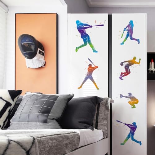 Vinilo decorativo de béisbol para pared 24x24 in miniatura 6