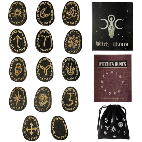 Set de Runas de Brujas - Bolsa de Almacenamiento de Piedras
