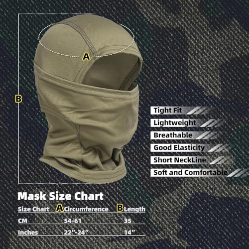 Image of Camo Balaclava Face Mask for Man and Women-Hunting，Skiing，Motorcycle Windproof，UV Protection&Military Training