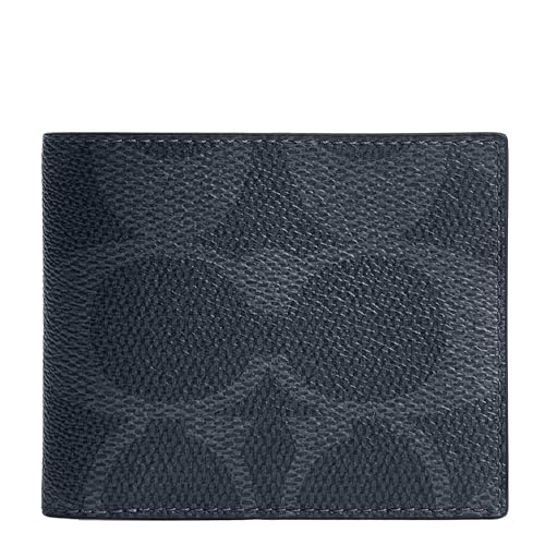 Coach Men's Signature Plaque Buckle Cut Reversible Belt, 38mm, Denim/Deep Blue, One Size