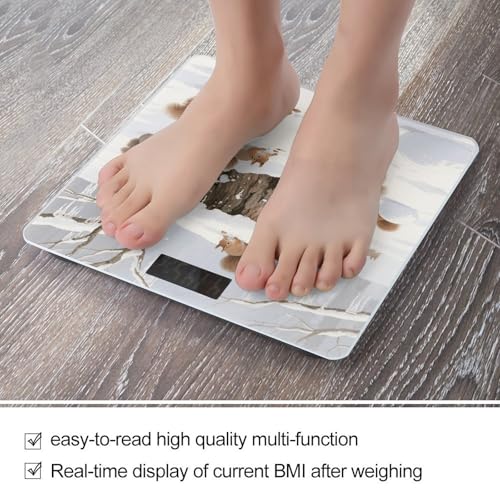 Báscula digital de baño con pantalla LED y vidrio templado miniatura 5