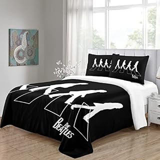 The Beatles Parure De Lit 3 Pièces pour 2 Personnes À Groupe de Rock Rock ‘n’ Roll Impression 3D Housse De Couette en… - Les Beatles, Paul McCartney, John Lennon, RIngo Starr, George Harrison The Beatles Parure De Lit 3 Pièces pour 2 Personnes À Groupe de Rock Rock 'n' Roll Impression 3D Housse De Couette en… – Image 4
