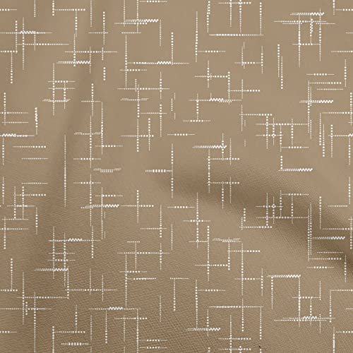 oneOone Velvet Brown Fabric Abstract Sewing Fabric By The Yard Printed DIY Clothing Sewing Supplies 58 Inch Wide-42