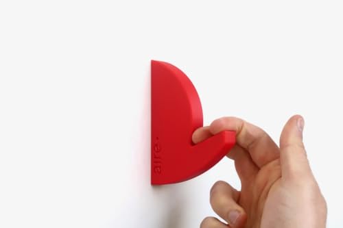 Colgador de pared Pop deco de diseño rojo