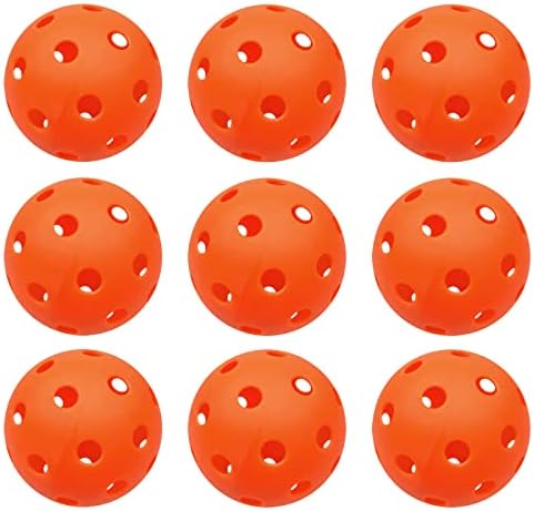 9 Pack Softball Practice Balls, 11 inch Plastic Softballs for Hitting & Batting, Limited Flight Hollow Airflow Training Baseball, Lightweight Mini Ball for Sport, Indoor Outdoor, 3.5 inches Diameter
