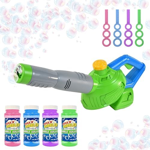 Maxx Bubbles Bubble N Go Leaf Blower Includes 4 x 4 oz Non Toxic ...