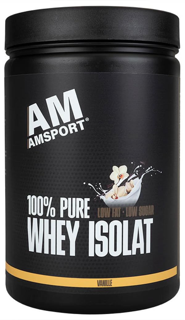AMSPORT® High Premium Whey Protein Vanille 700g, hochwertiges Eiweißpulver für Proteinshakes, Made in Germany