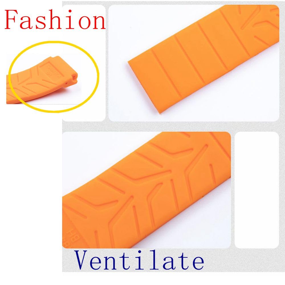 HXKDIar Silicone Rubber Watch Band Strap Compatible with Tissot T-Race | 21mm T-Race Watch Band