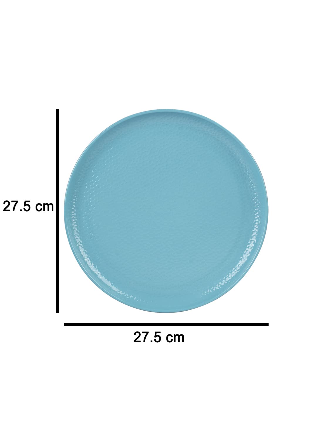 MARKET 99 Melamine Round Serving Quarter (Plates Set of 6) | Morracone Design Kitchen Utensils for Breakfast, Lunch, and Dinner | Decorative White Serveware for Dining Table 2