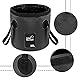 Faltbarer Eimer, 20 L Multifunktions Falteimer, für Camping, Angeln, Partys und Andere Outdoor Aktivitäten, Schwarz